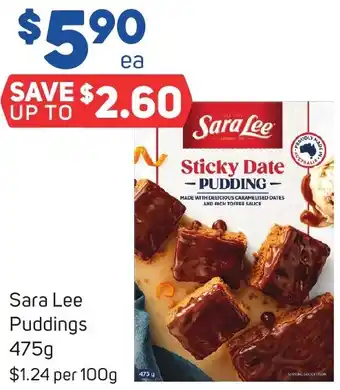 Foodland Sara Lee Puddings 475g offer