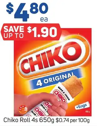 Foodland Chiko Roll 4s 650g offer