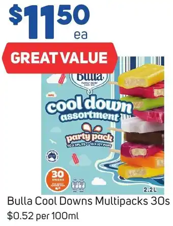 Foodland Bulla Cool Downs Multipacks 30s offer