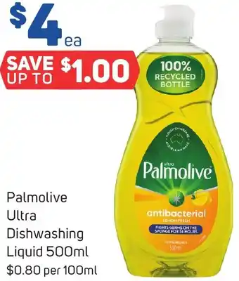 Foodland Palmolive Ultra Dishwashing Liquid 500ml offer