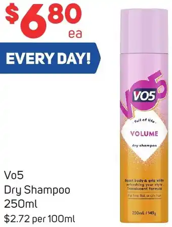Foodland Vo5 Dry Shampoo 250ml offer