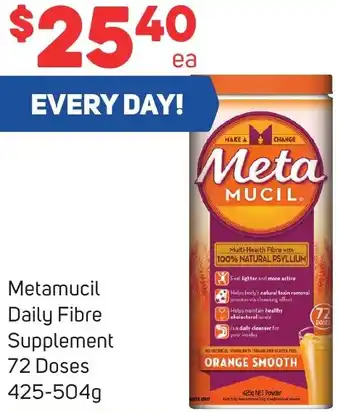 Foodland Metamucil Daily Fibre Supplement 72 Doses 425-504g offer