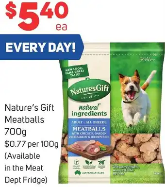 Foodland Nature's Gift Meatballs 700g offer