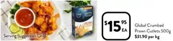 Foodworks Global Crumbed Prawn Cutlets 500g offer