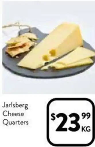 Foodworks Jarlsberg Cheese Quarters offer