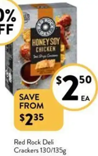 Foodworks Red Rock Deli Crackers 130/135g offer