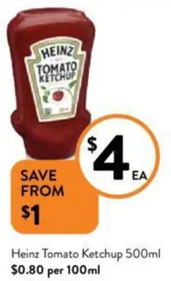 Foodworks Heinz Tomato Ketchup 500ml offer