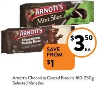 Foodworks Arnott's Chocolate Coated Biscuits 160-250g offer