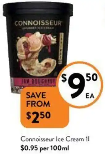 Foodworks Connoisseur Ice Cream 1l offer