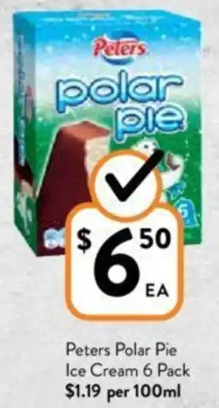 Peters Polar Pie Ice Cream 6 Pack
