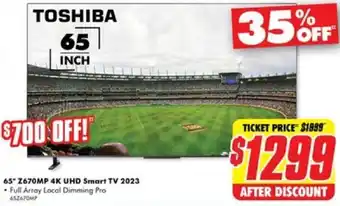 The Good Guys 65 Z670MP 4K UHD Smart TV 2023 offer
