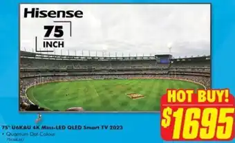 The Good Guys 75 U6KAU 4K Mini-LED QLED Smart TV 2023 offer
