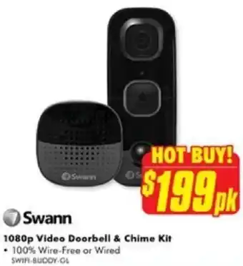 The Good Guys 1080p Video Doorbell & Chime Kit offer