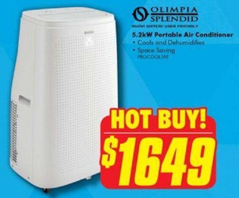 5.2kW Portable Air Conditioner offer at The Good Guys