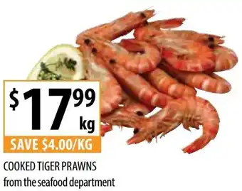 Supabarn COOKED TIGER PRAWNS offer