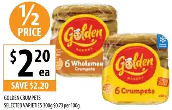 Supabarn GOLDEN CRUMPETS 300g offer