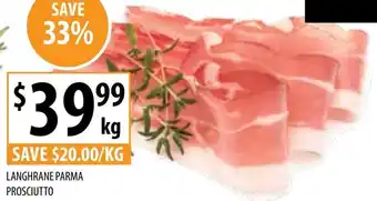 Supabarn LANGHRANE PARMA PROSCIUTTO offer