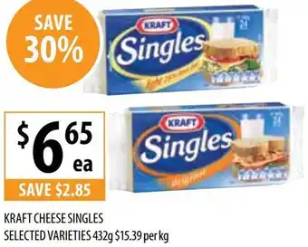 Supabarn KRAFT CHEESE SINGLES 432g offer