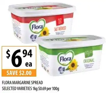 Supabarn FLORA MARGARINE SPREAD 1kg offer