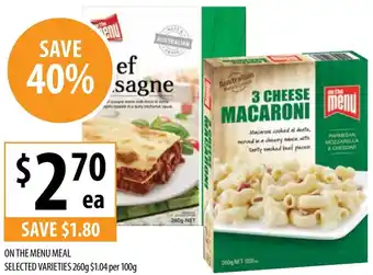 ON THE MENU MEAL 260g