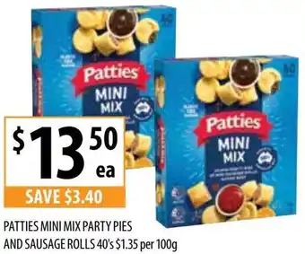 PATTIES MINI MIX PARTY PIES AND SAUSAGE ROLLS 40's