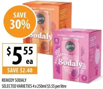 Supabarn REMEDY SODALY 4 x 250ml offer