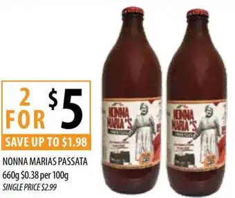 Supabarn NONNA MARIAS PASSATA 660g offer