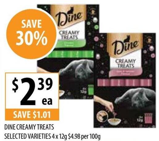 Dine store creamy treats