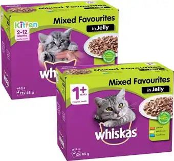 BIG W Whiskas 12-pack cat food pouch varieties 85g offer