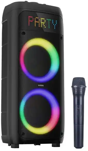BIG W Laser rgb party speaker with led messaging offer