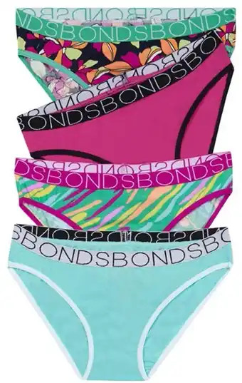 BIG W Bonds kids 4-pack bikini briefs offer
