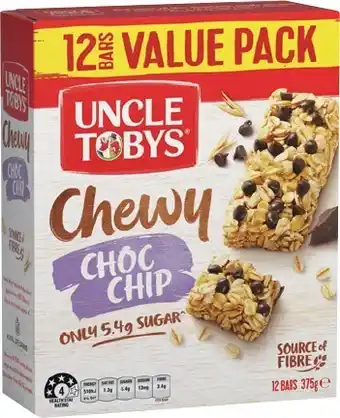 IGA Uncle Tobys Muesli Bars Value 12 Pack Selected Varieties offer