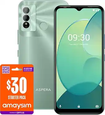 BIG W Aspera as9 128gb with $30 amaysim sim card - unlocked offer