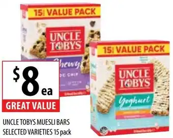 Supabarn UNCLE TOBYS MUESLI BARS offer