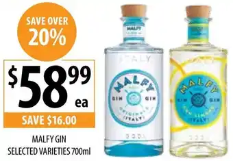 Supabarn MALFY GIN 700ml offer