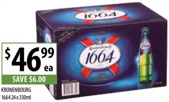 Supabarn KRONENBOURG 1664 24 x 330ml offer
