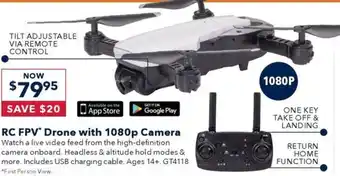 Jaycar Electronics RC FPV Drone with 1080p Camera offer