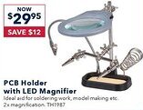 PCB Holder with LED Magnifier