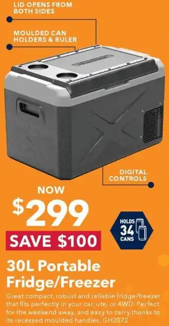 Jaycar Electronics 30L Portable Fridge/Freezer offer