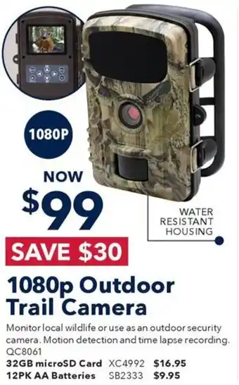 Jaycar Electronics 1080p Outdoor Trail Camera offer