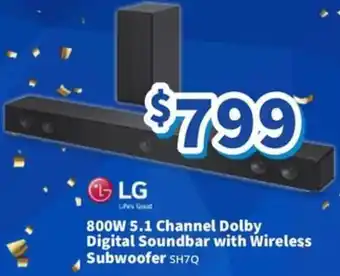 Bi-Rite 800W 5.1 Channel Dolby Digital Soundbar with Wireless Subwoofer offer