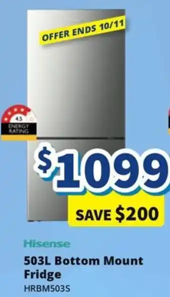 Bi-Rite 503L Bottom Mount Fridge offer