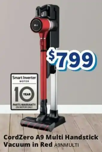 Bi-Rite CordZero A9 Multi Handstick Vacuum in Red offer