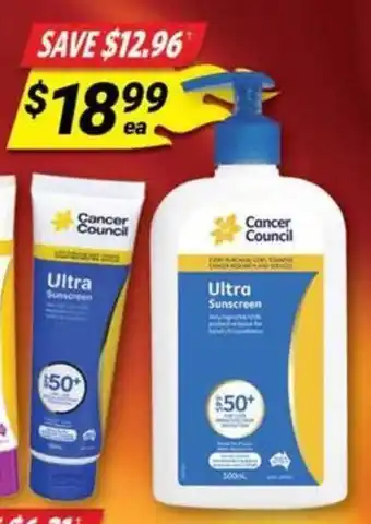 Cincotta Chemist Cancer Council Ultra Sunscreen offer