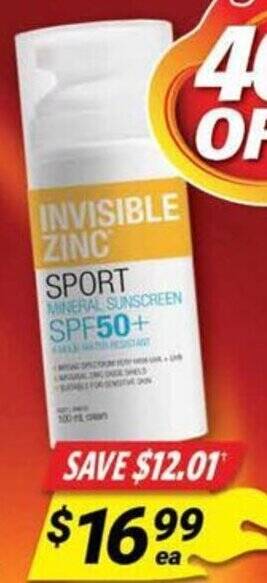 Cincotta Chemist INVISIBLE ZINC offer