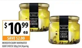 Supabarn MEREDITH DAIRY MARINATED GOAT CHEESE 320g offer