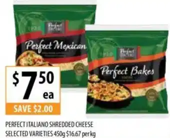 Supabarn PERFECT ITALIANO SHREDDED CHEESE 450g offer