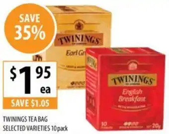 Supabarn TWININGS TEA BAG offer