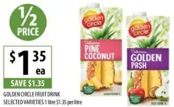 Supabarn GOLDEN CIRCLE FRUIT DRINK offer