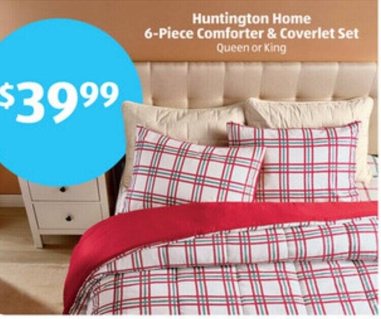 Huntington Home 6Piece Comforter & Coverlet Set Queen or King offer at ALDI